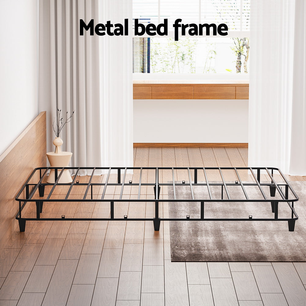 Mason Double Bed Frame Metal Grey