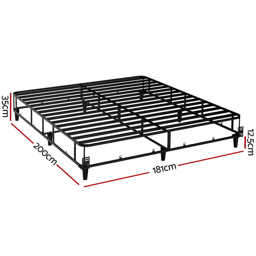 MASON King Metal Bed Frame Grey