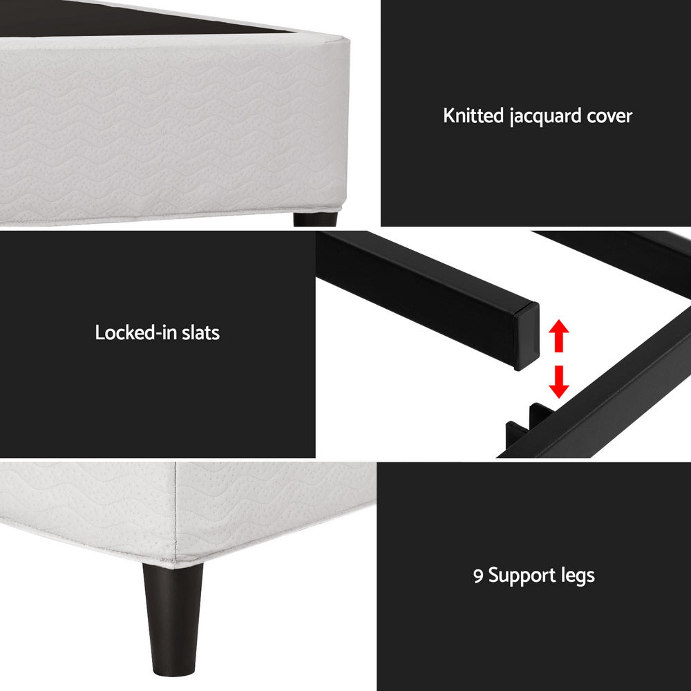 Mason Queen Bed Frame Metal Grey