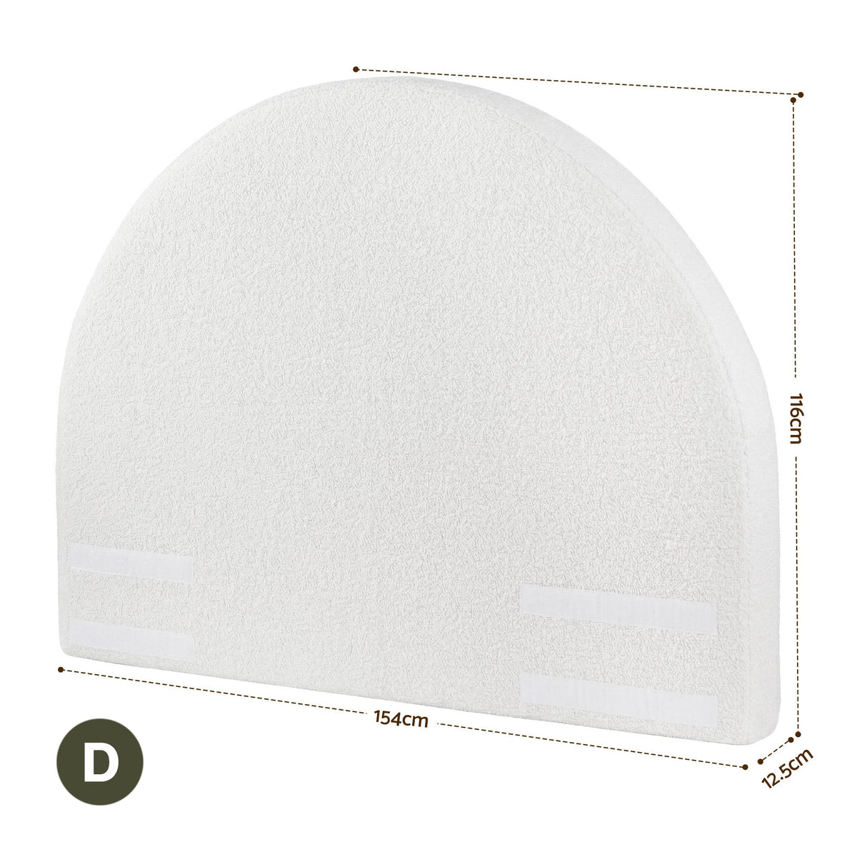 Artiss Double Headboard Boucle Fabric 154cm Wide