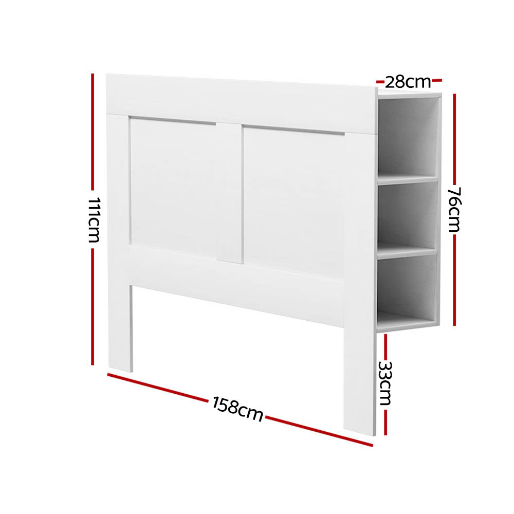 CABI Queen Headboard with Shelves White