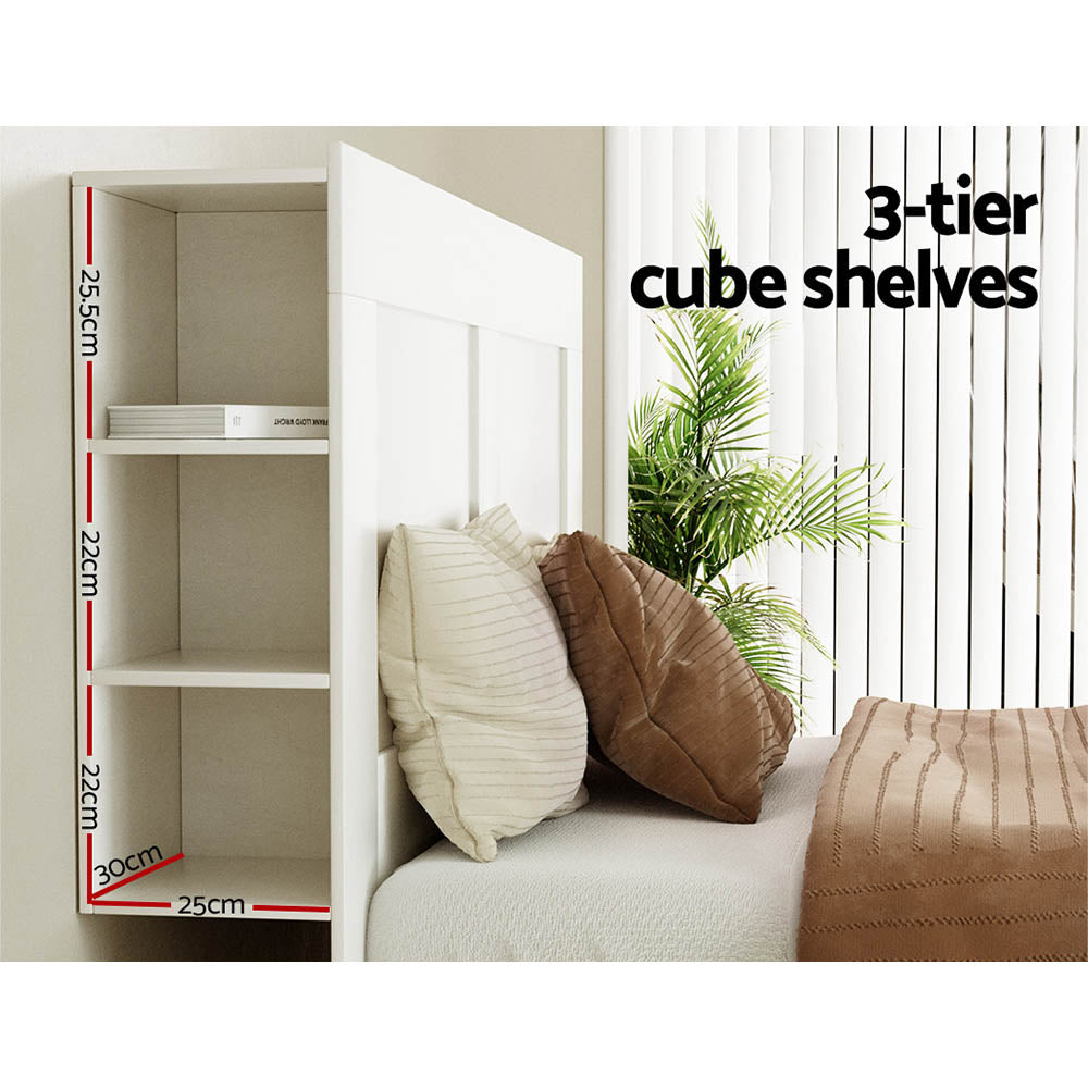 CABI Queen Headboard with Shelves White