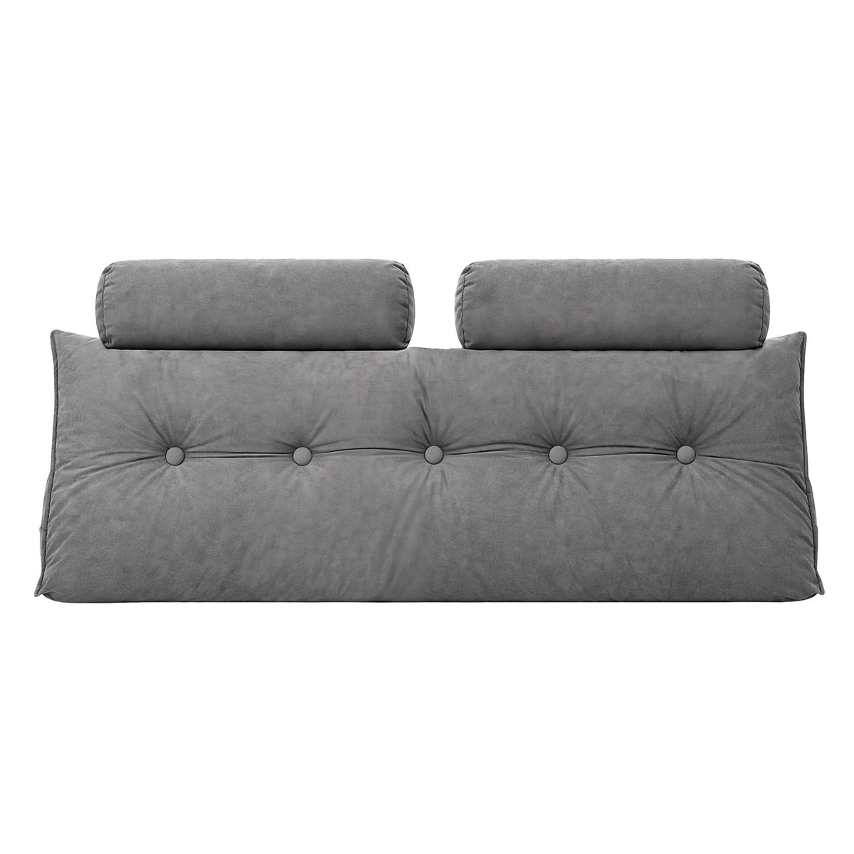Artiss Headboard Pillow Double Wedge Backrest Grey