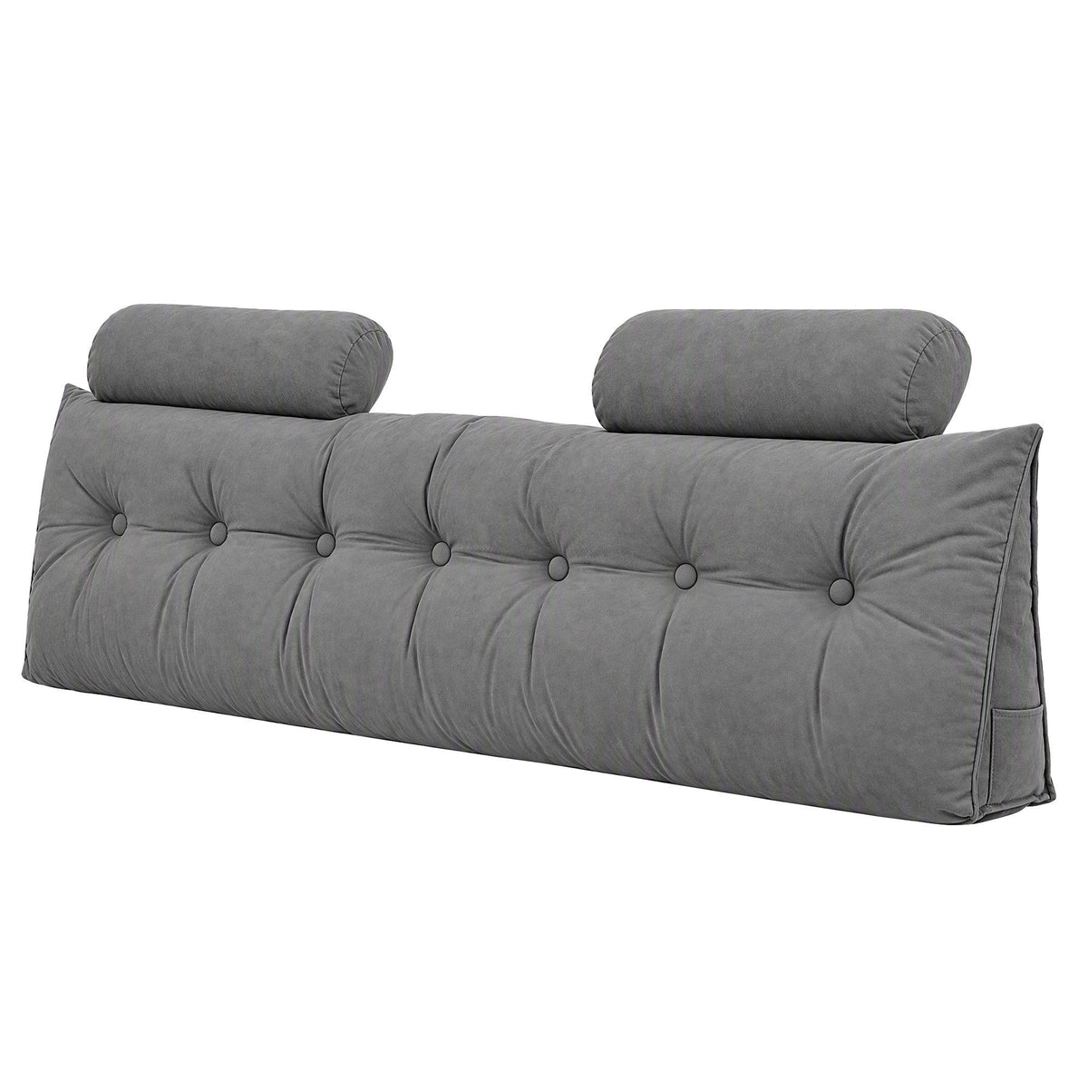 Artiss Headboard Pillow King Wedge Backrest Grey
