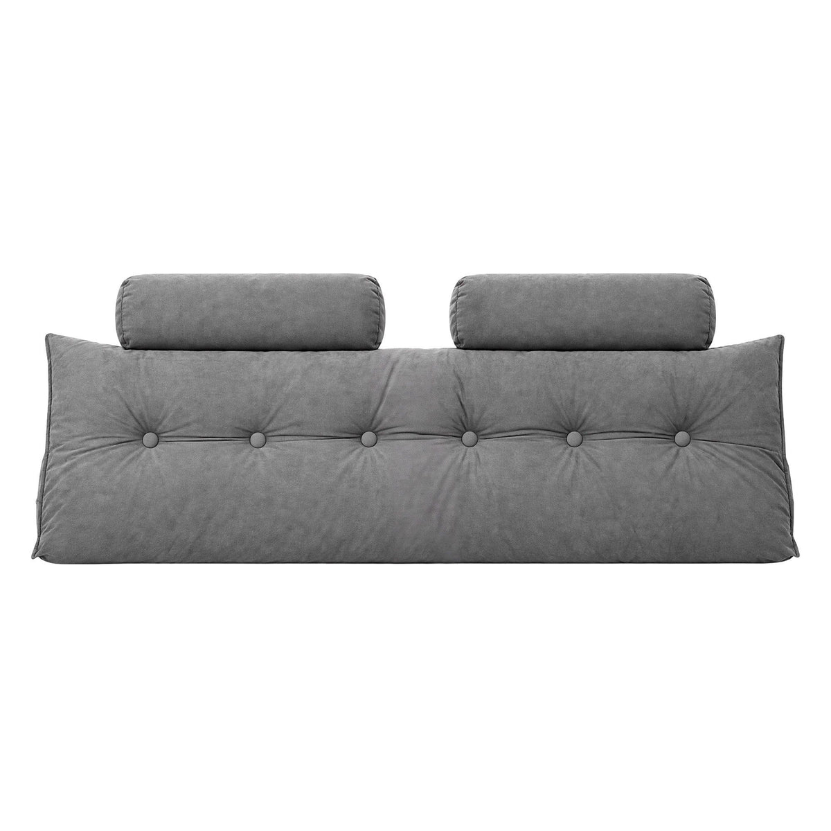 Artiss Headboard Pillow Queen Wedge Backrest Triangular Grey