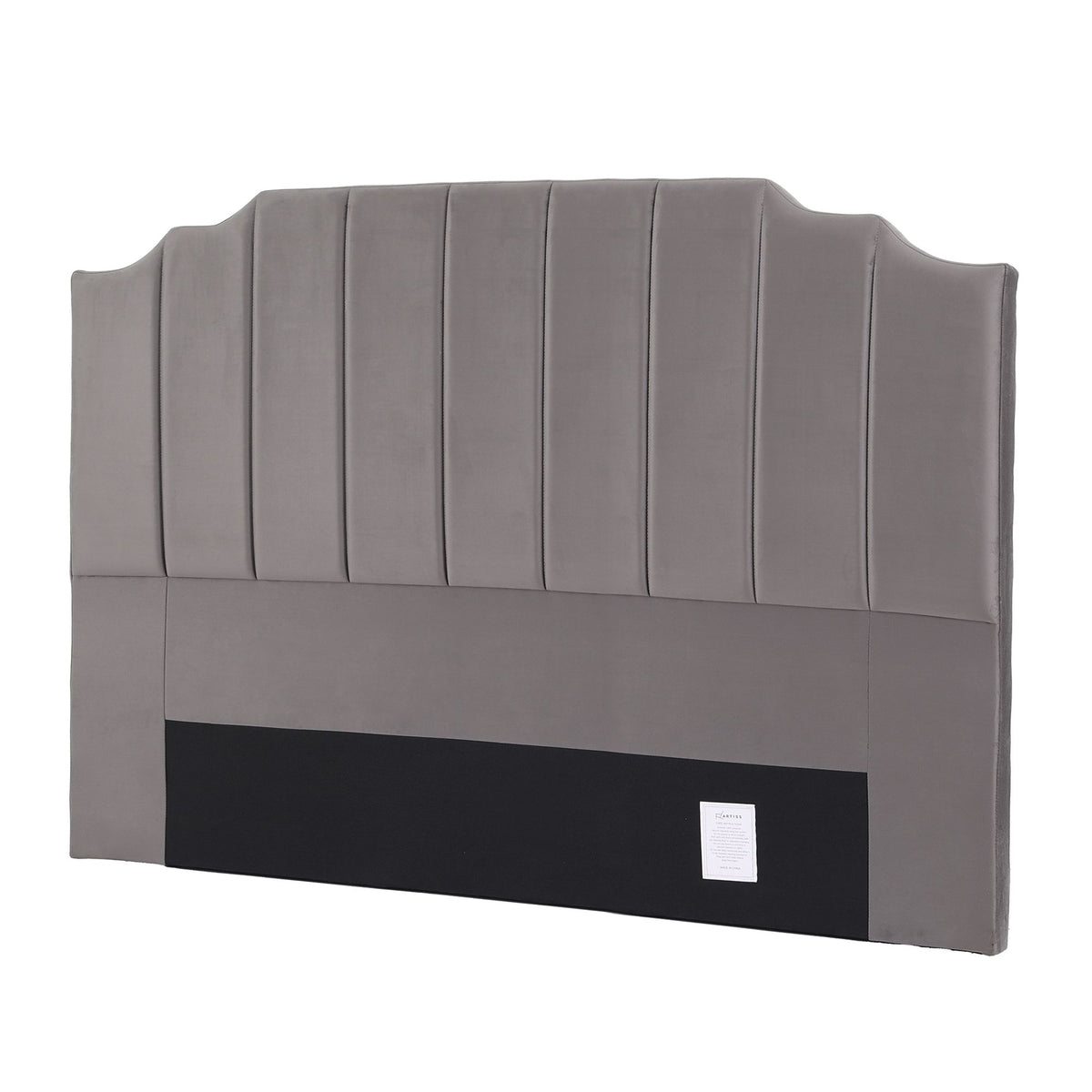 Artiss King Velvet Upholstered Bed Headboard 183cm Grey
