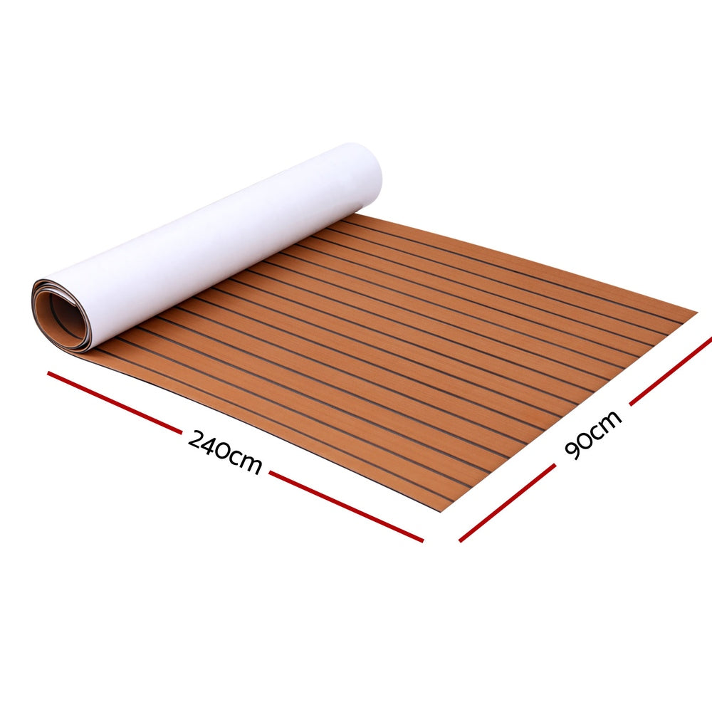 Seamanship 240x90cm EVA Foam Boat Flooring Mat Dark Brown