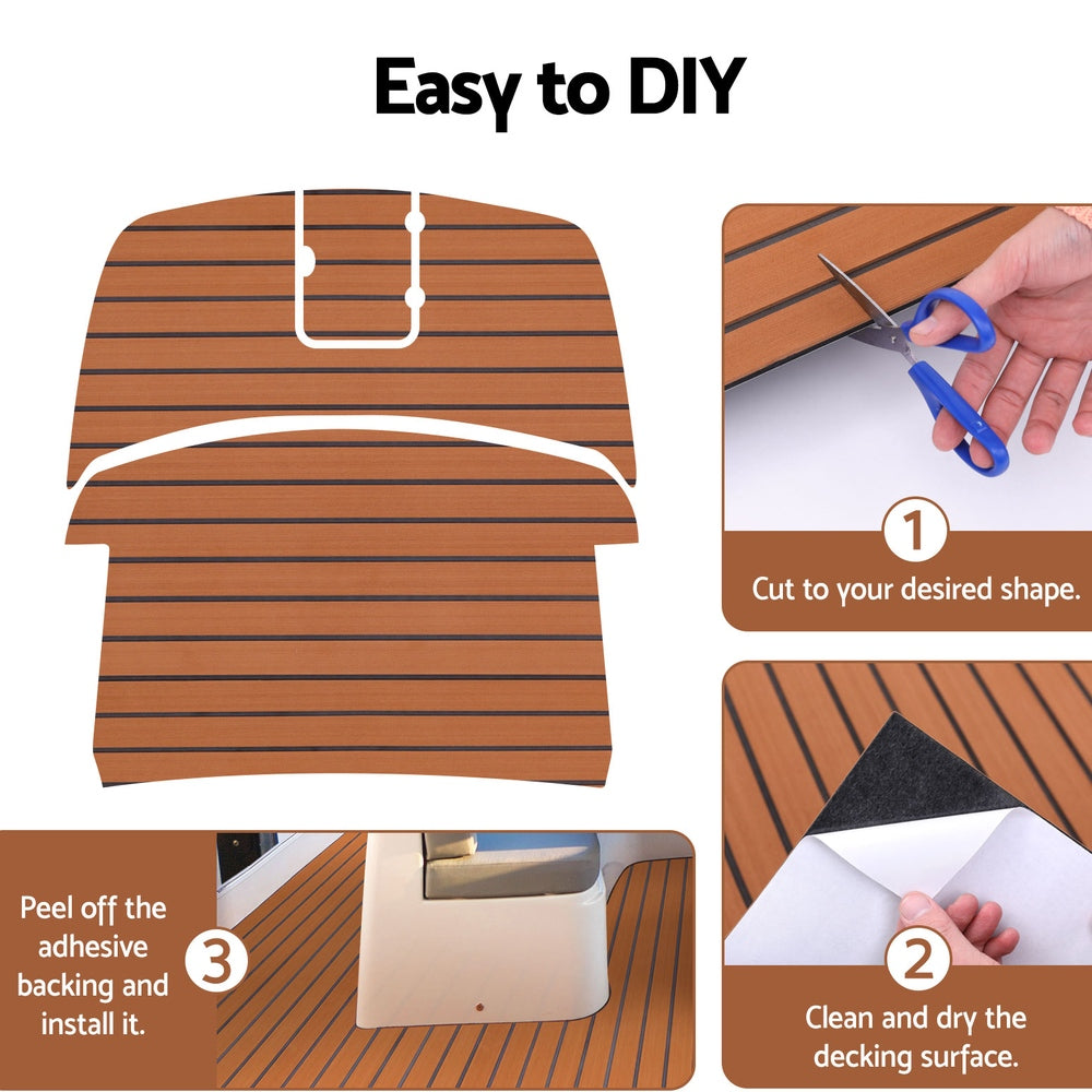 Seamanship 240x90cm EVA Foam Boat Flooring Mat Dark Brown