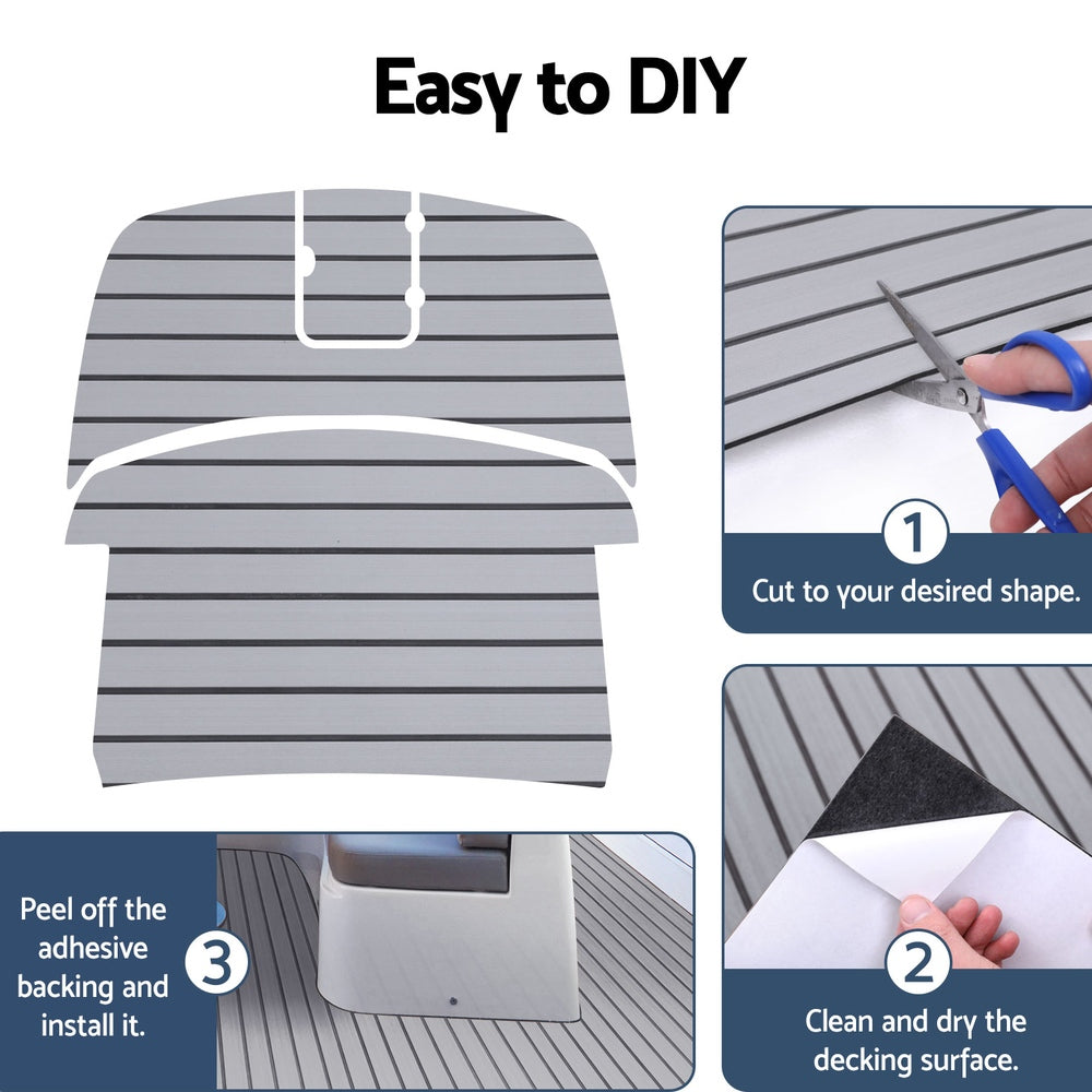 Seamanship 240x90cm EVA Foam Boat Flooring Mat Light Grey