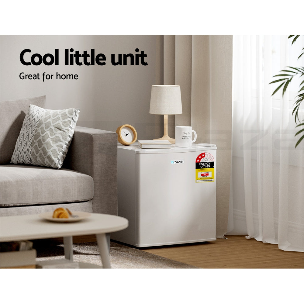 Devanti 48L Bar Fridge Portable White