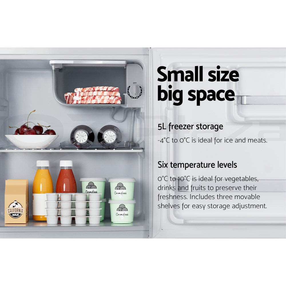 Devanti 48L Bar Fridge Portable White