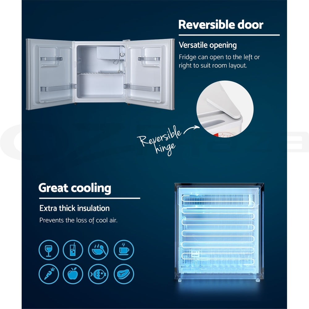 Devanti 48L Bar Fridge Portable White