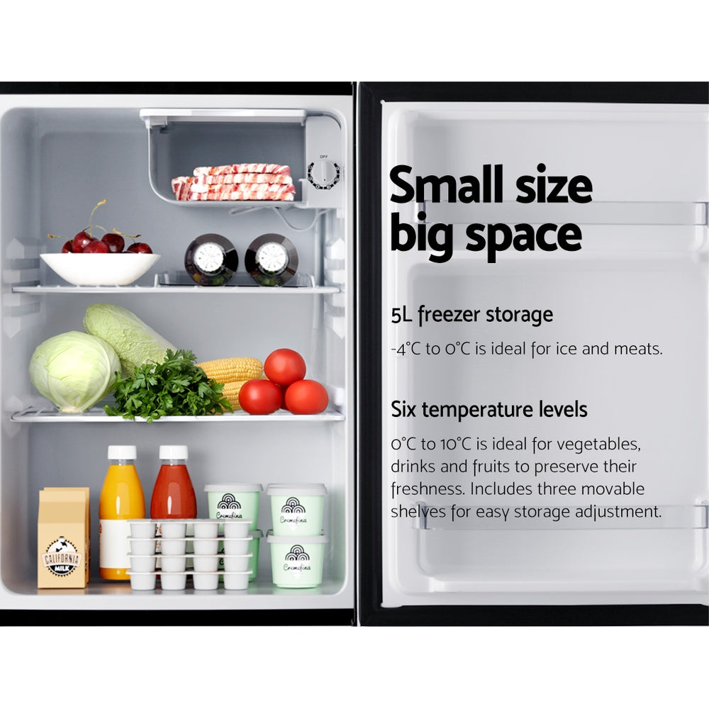 Devanti 70L Bar Fridge Portable Black