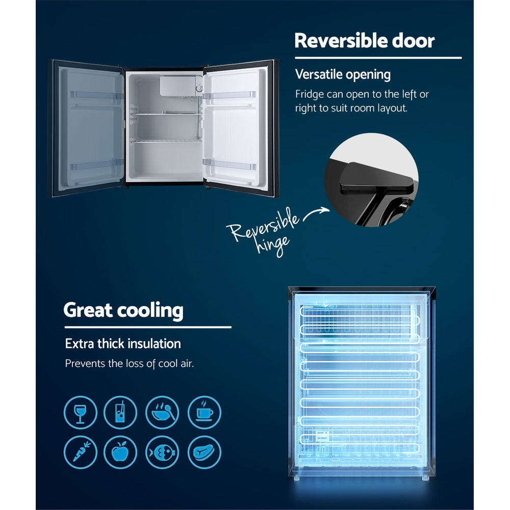 Devanti 70L Bar Fridge Portable Black