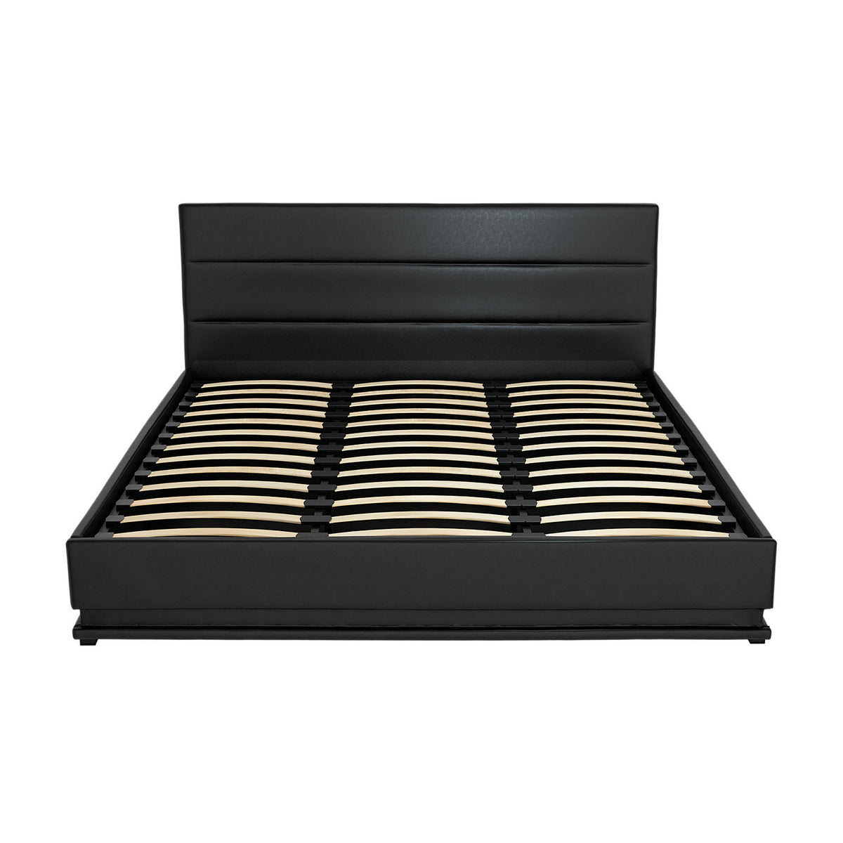 Lumi King Size Gas Lift Bed Frame with LED Lighting Black