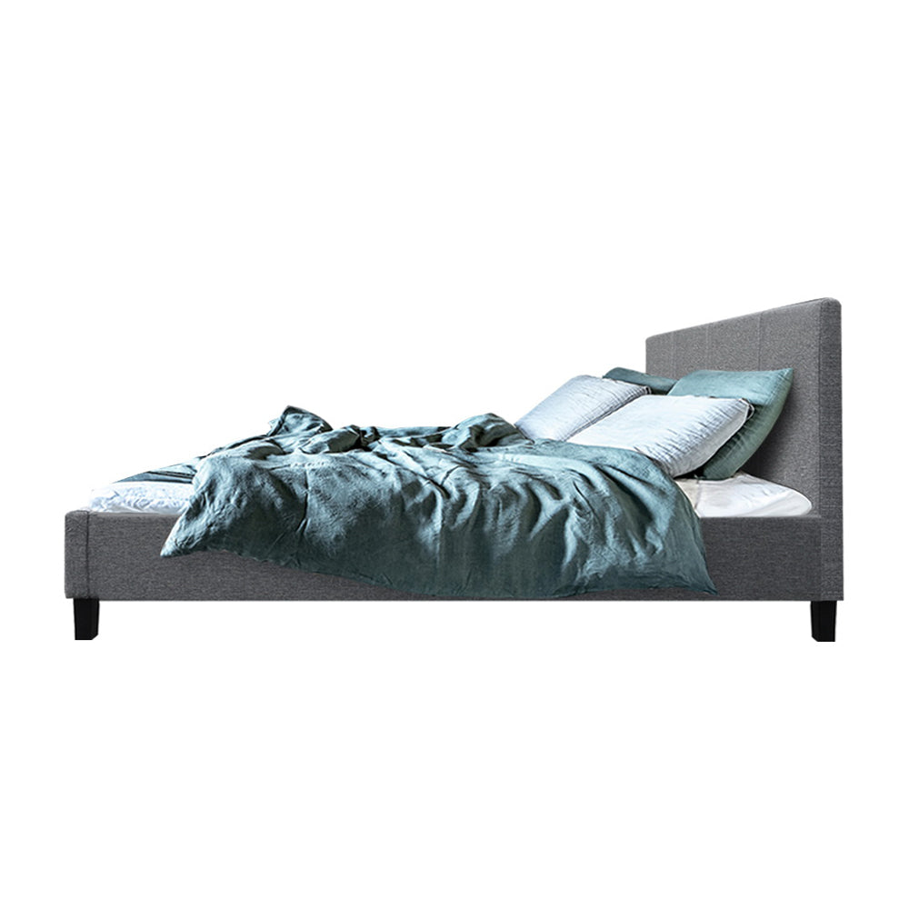 Queen Size Upholstered Bed Frame with Foam Padding - Artiss