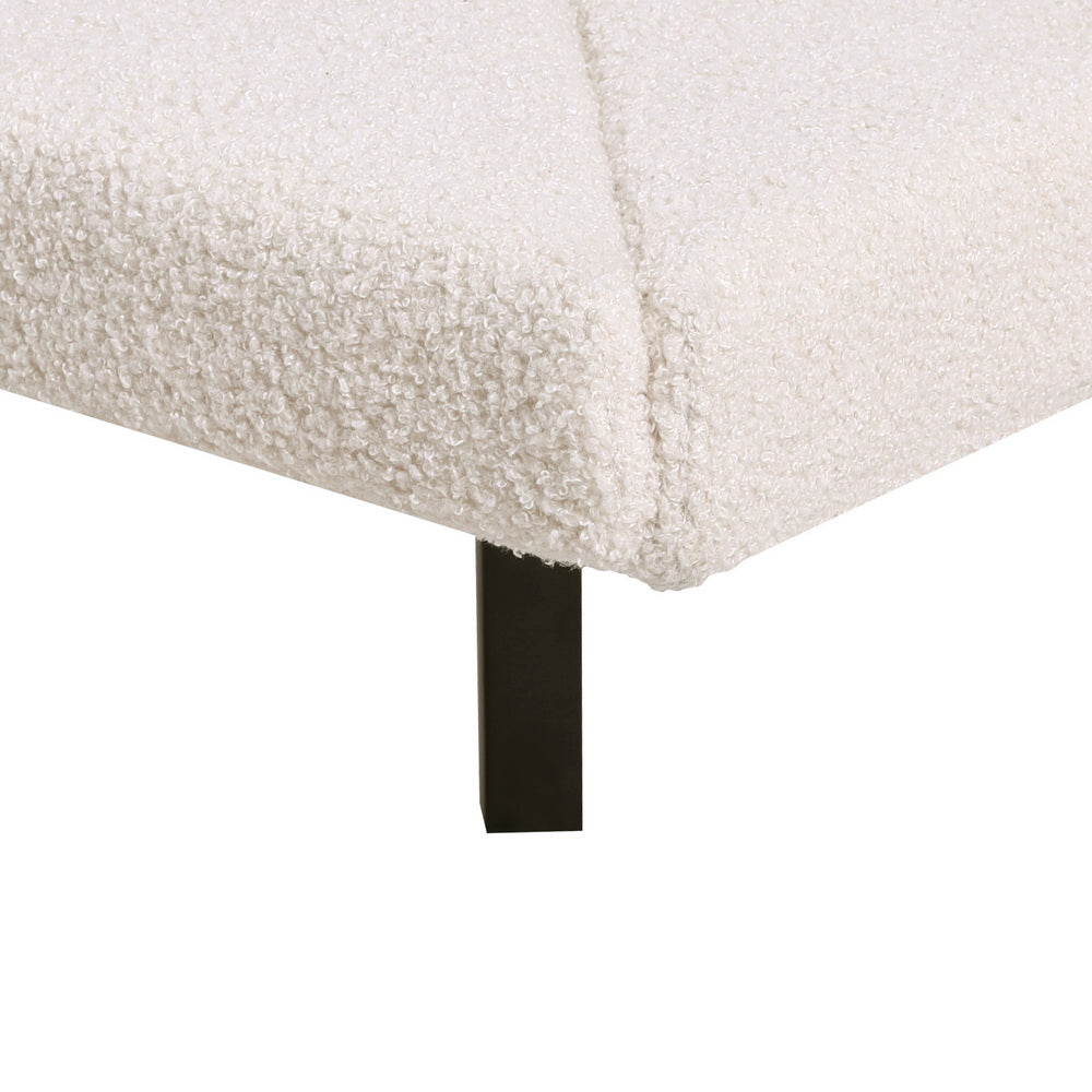 SASA Queen Bed Frame Boucle Beige LED