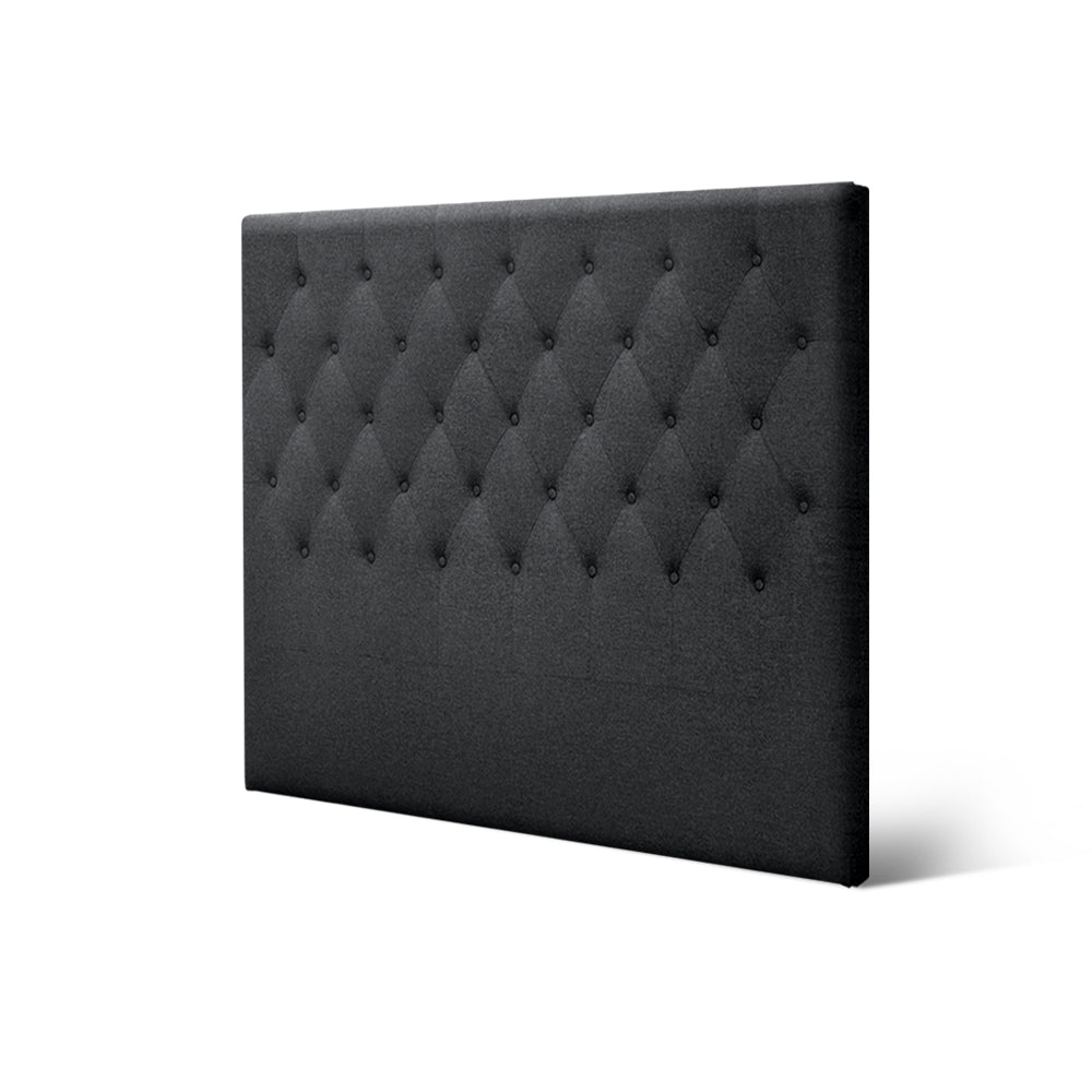 Cappi Double Bed Headboard Fabric Charcoal