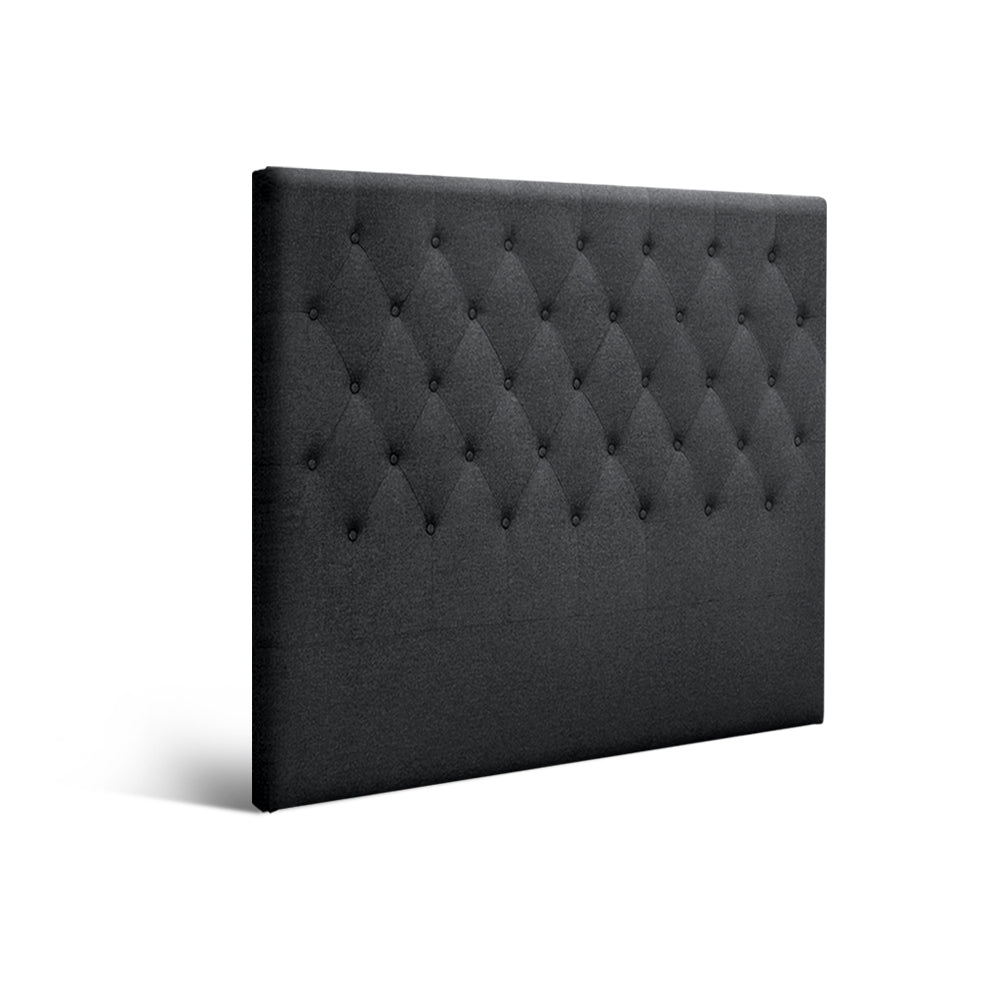 Cappi Double Bed Headboard Fabric Charcoal