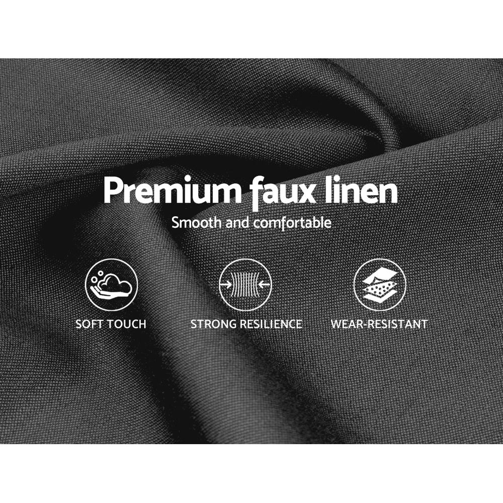 Cappi King Bed Headboard Fabric Charcoal