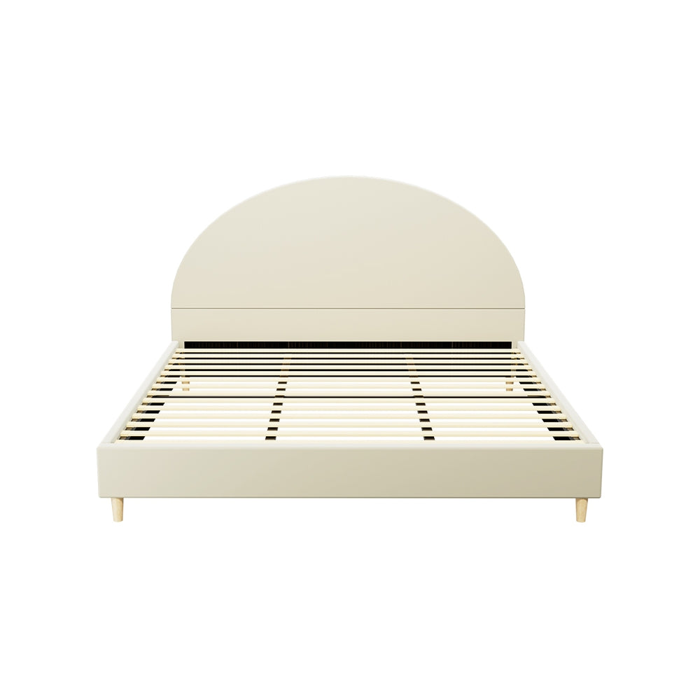 ELLA King Bed Frame Velvet Cream