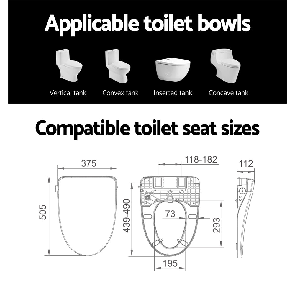 Cefito Electric Bidet Toilet Seat Cover Remote Control