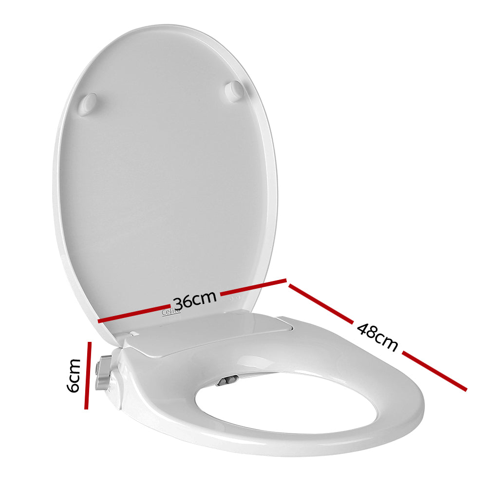 Cefito O-Shape Non-Electric Bidet Toilet Seat Cover White