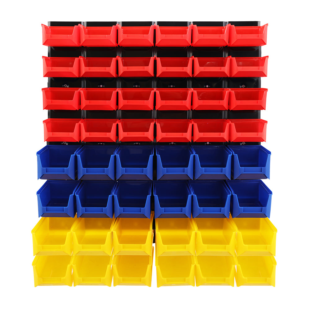 Giantz 48-Bin Wall-Mounted Storage Rack Peg Board