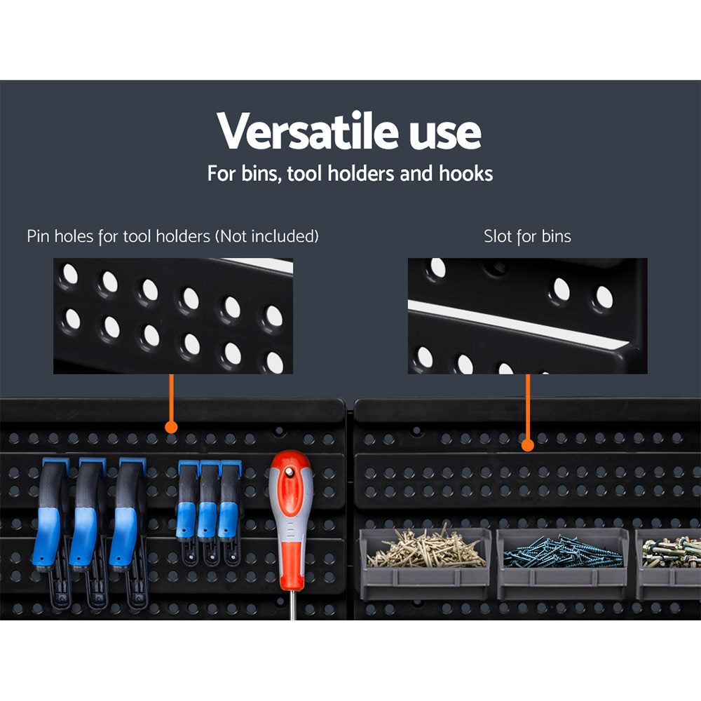Giantz Wall-Mounted 60-Bin Storage Rack Organiser