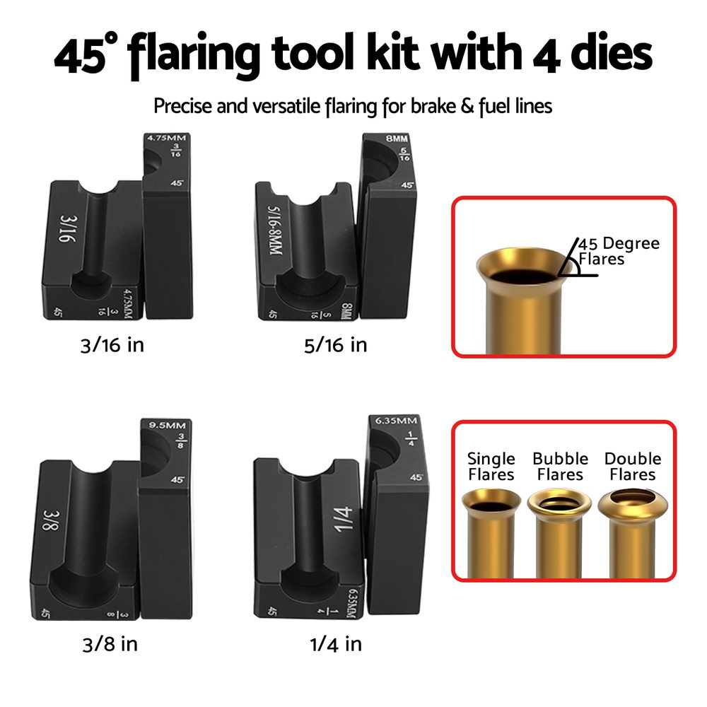 Giantz Brake Line Flaring Tool Kit 45° with Cutter
