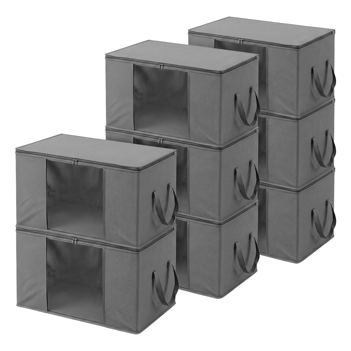 Artiss Blanket Storage Bags Box X8 Clothes Quilt Container 84L Organiser Grey