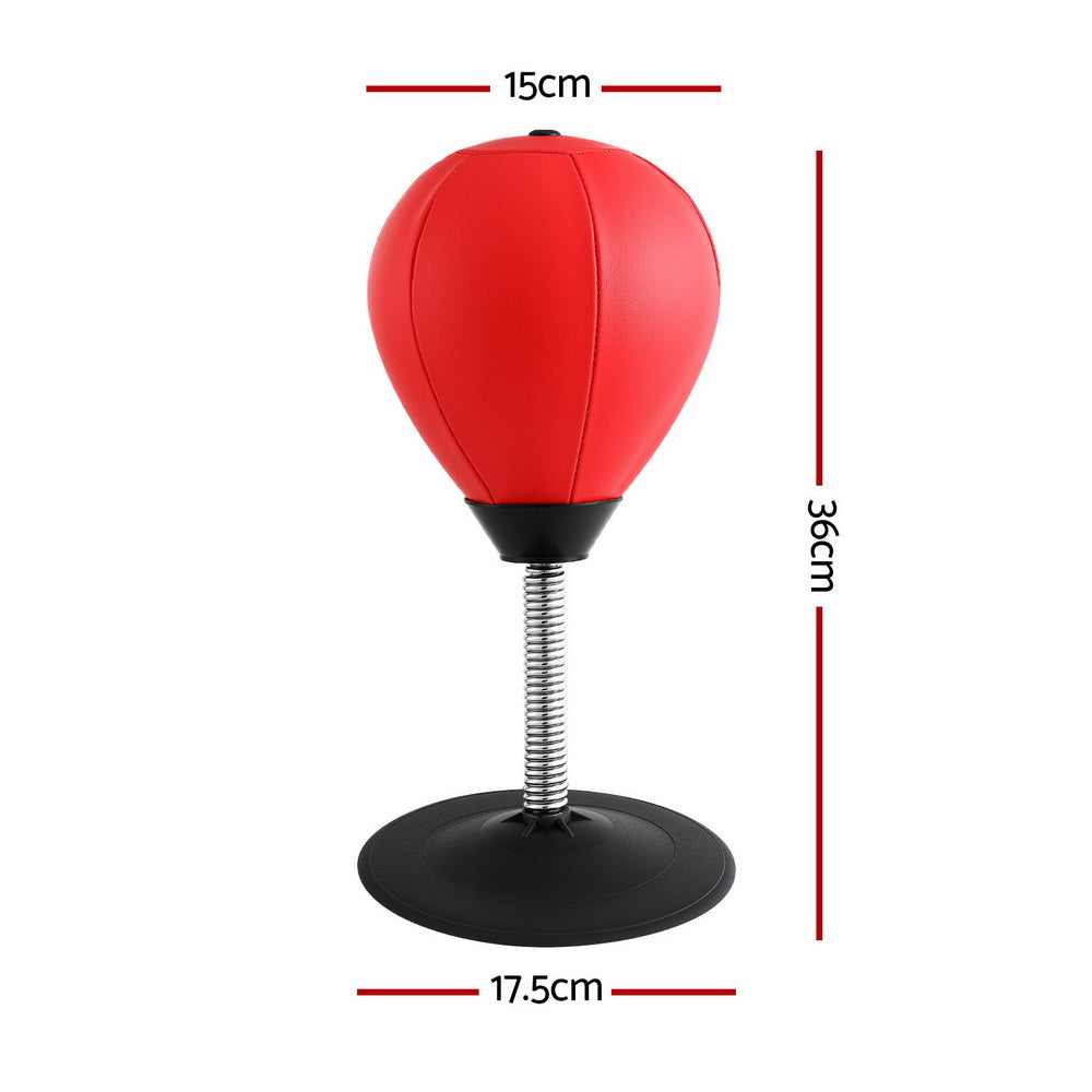 Everfit Desktop Punching Bag Set Red/Black with Pump