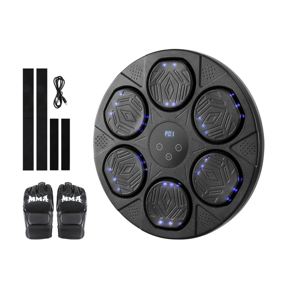 Everfit Wall-Mounted Bluetooth Boxing Machine LED Display Gloves