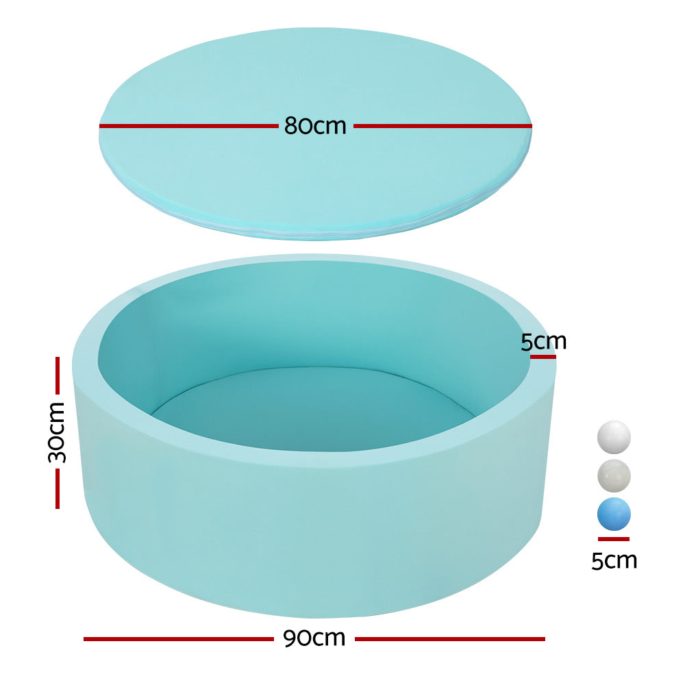Keezi Kids Foam Ball Pit 90x30cm Ocean Play Pool Blue