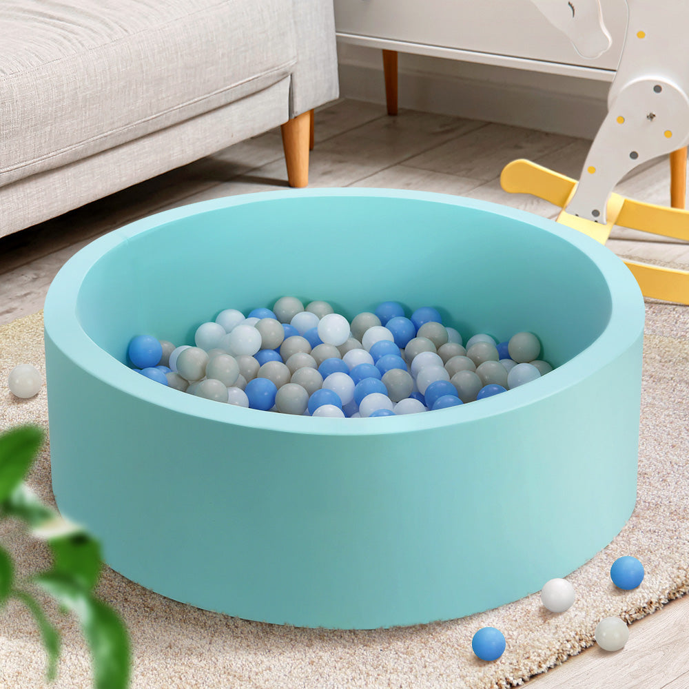 Keezi Kids Foam Ball Pit 90x30cm Ocean Play Pool Blue