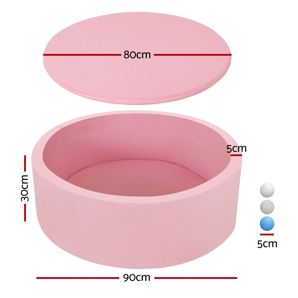Keezi Kids Foam Ball Pit 90x30cm Ocean Play Pool Pink