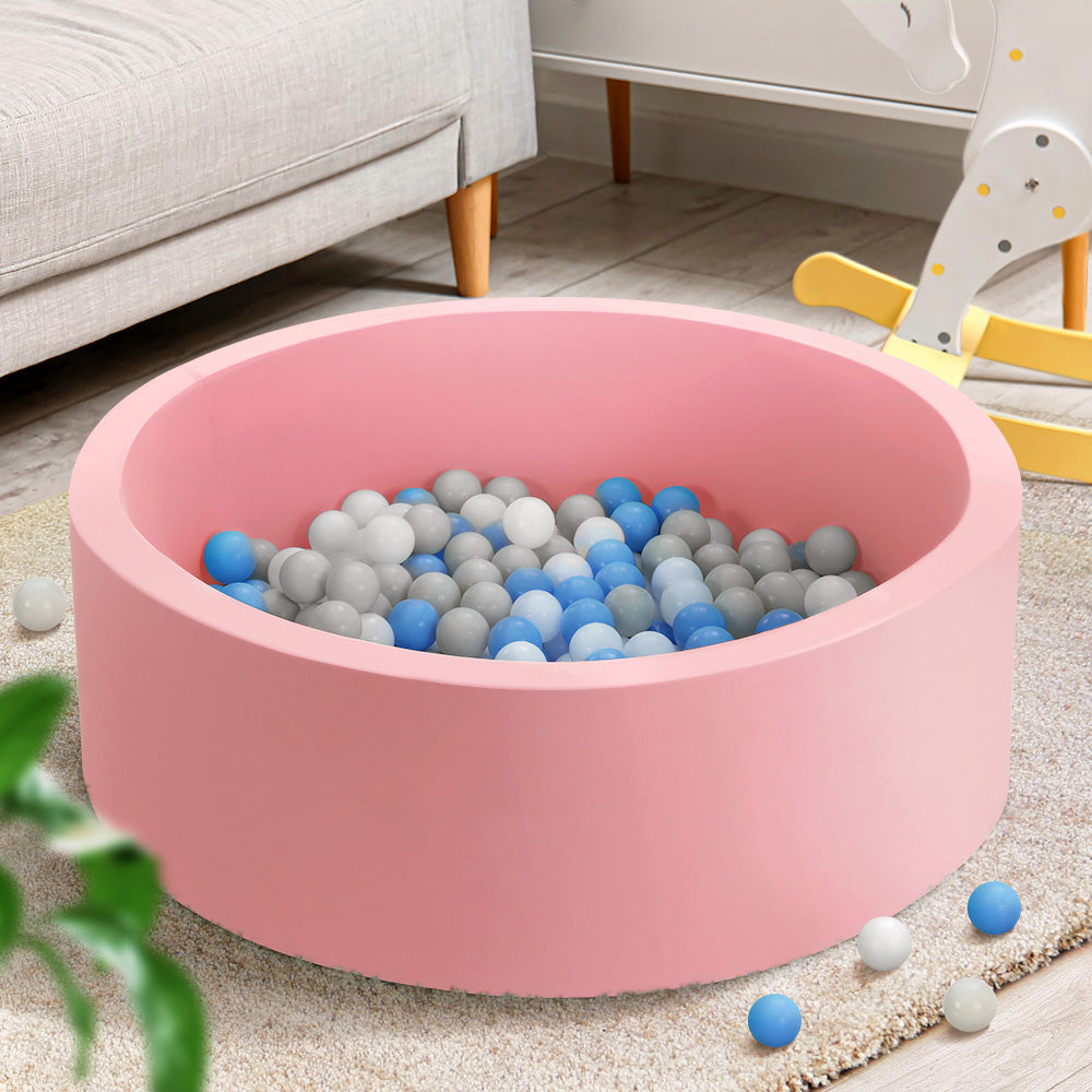 Keezi Kids Foam Ball Pit 90x30cm Ocean Play Pool Pink