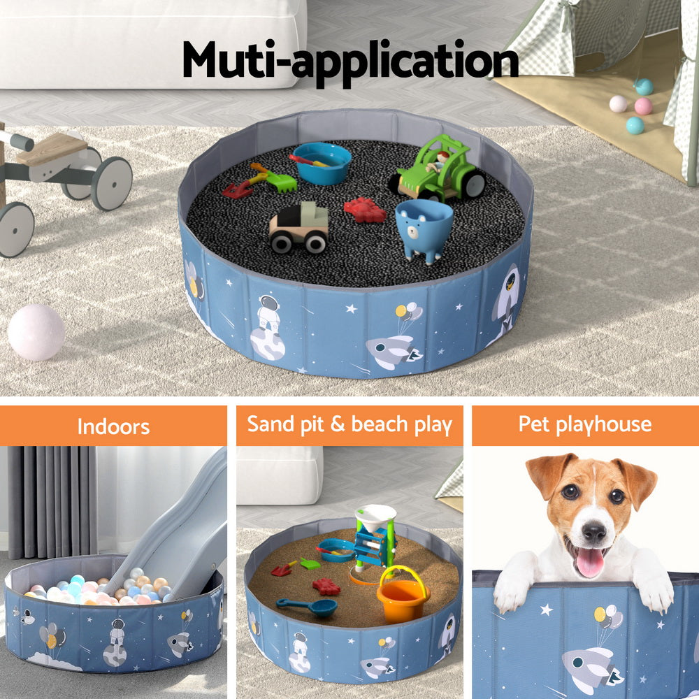 Keezi Toddler Ball Pit Foldable Playhouse Blue