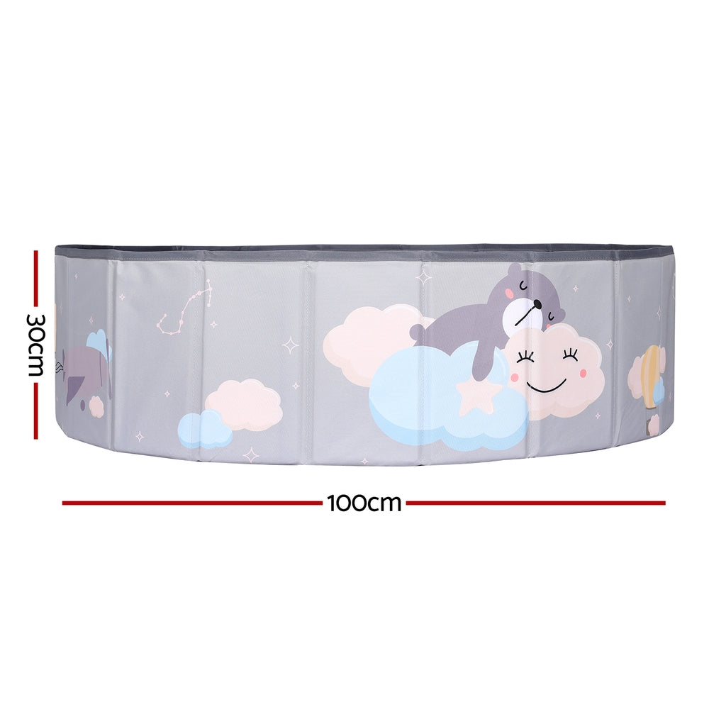 Keezi Toddler Ball Pit Foldable Playhouse Grey