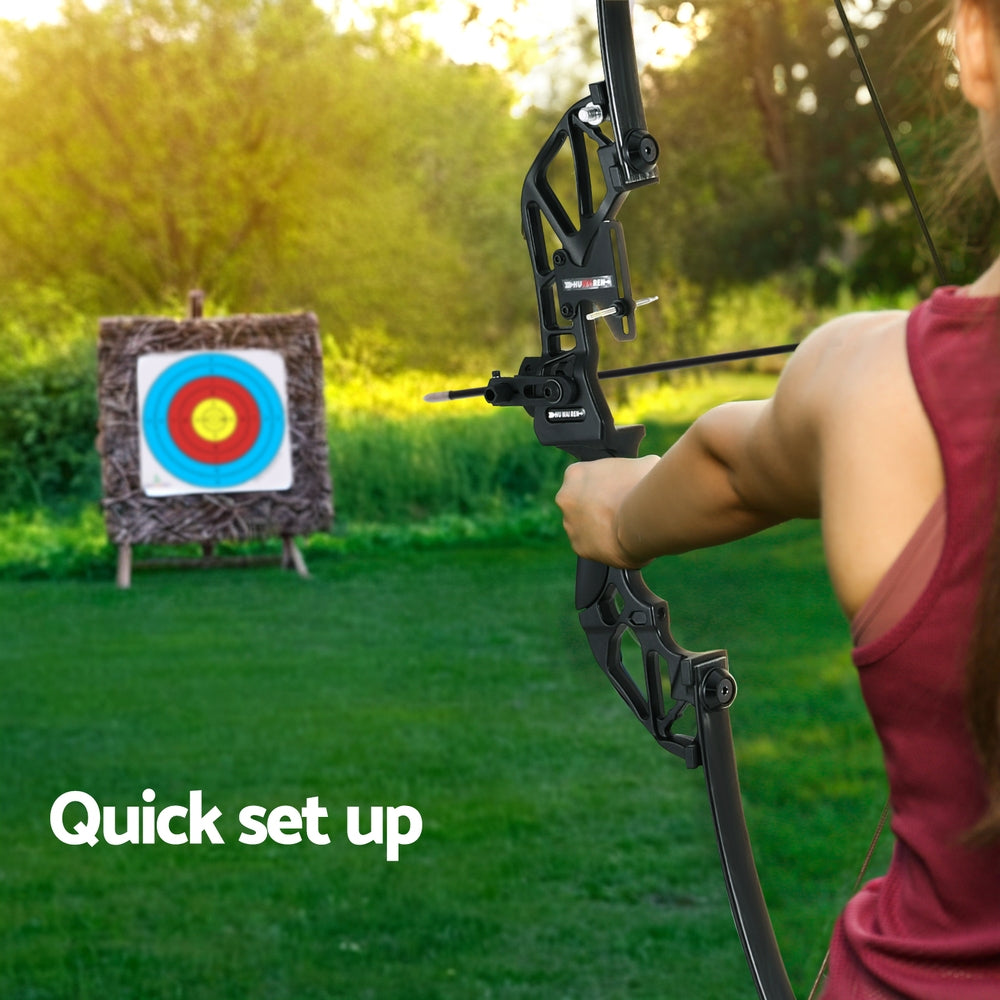 Everfit 55lbs Recurve Takedown Bow Arrow Set Beginner Archery Red