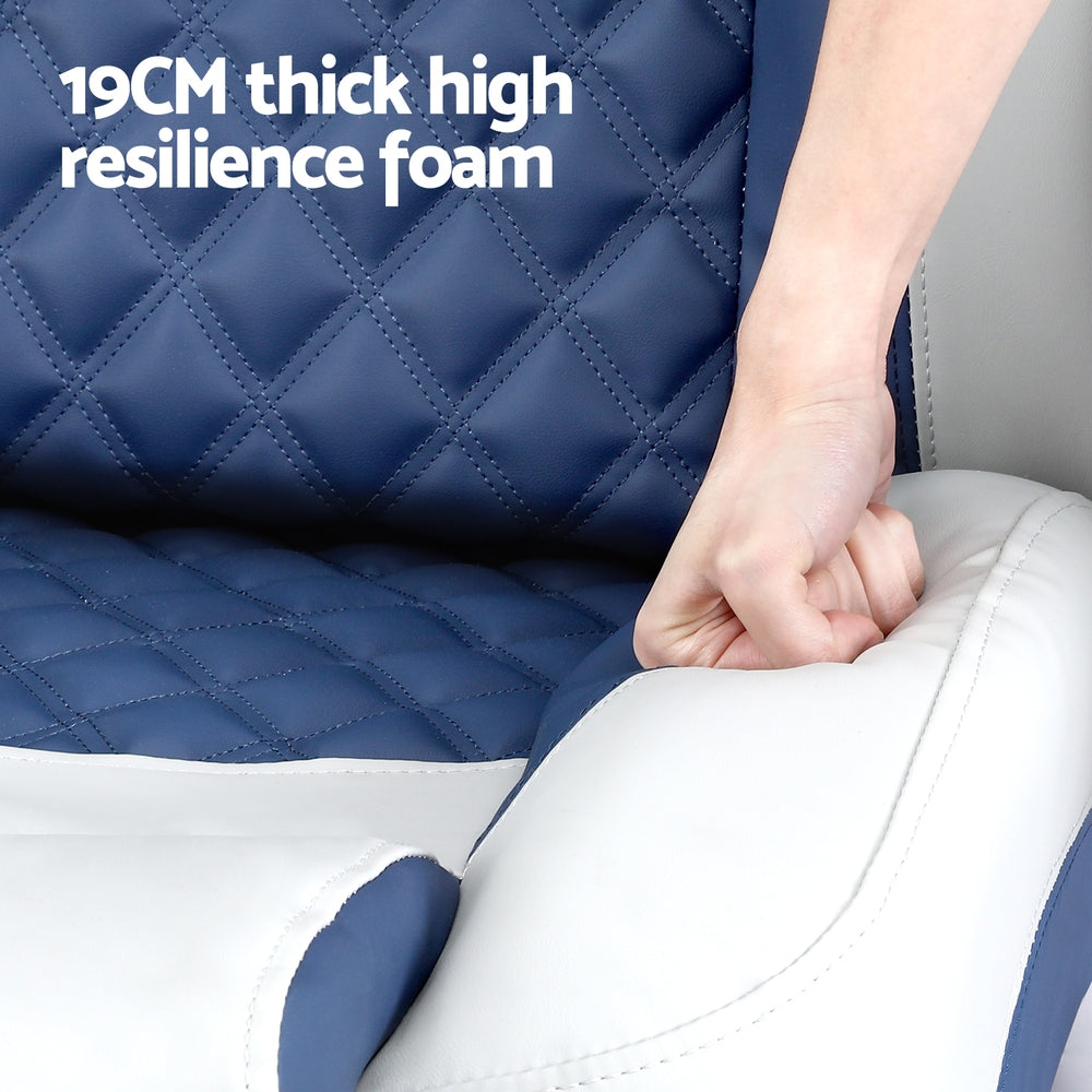 Seamanship Reclining Captain Boat Seat 90°-155° Recline, 19cm Thick Cushion