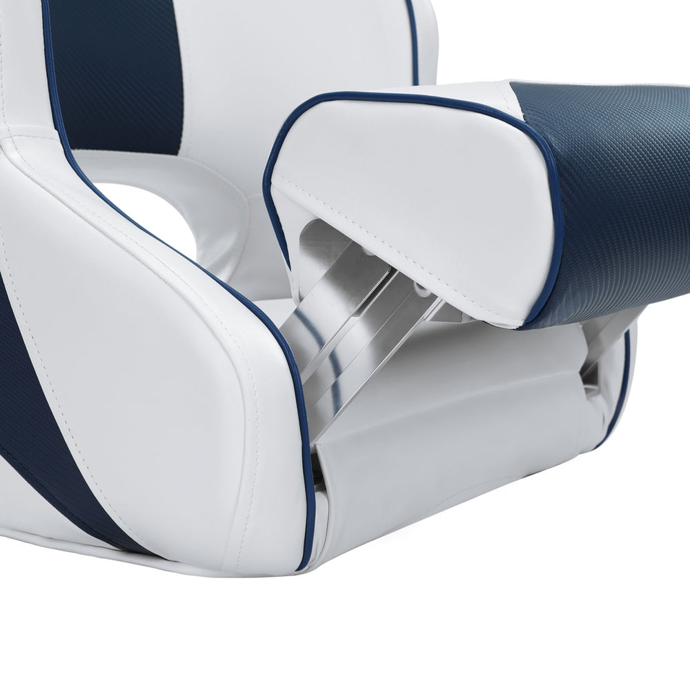 Seamanship Boat Seat Flip-Up Bolster Swivel Blue