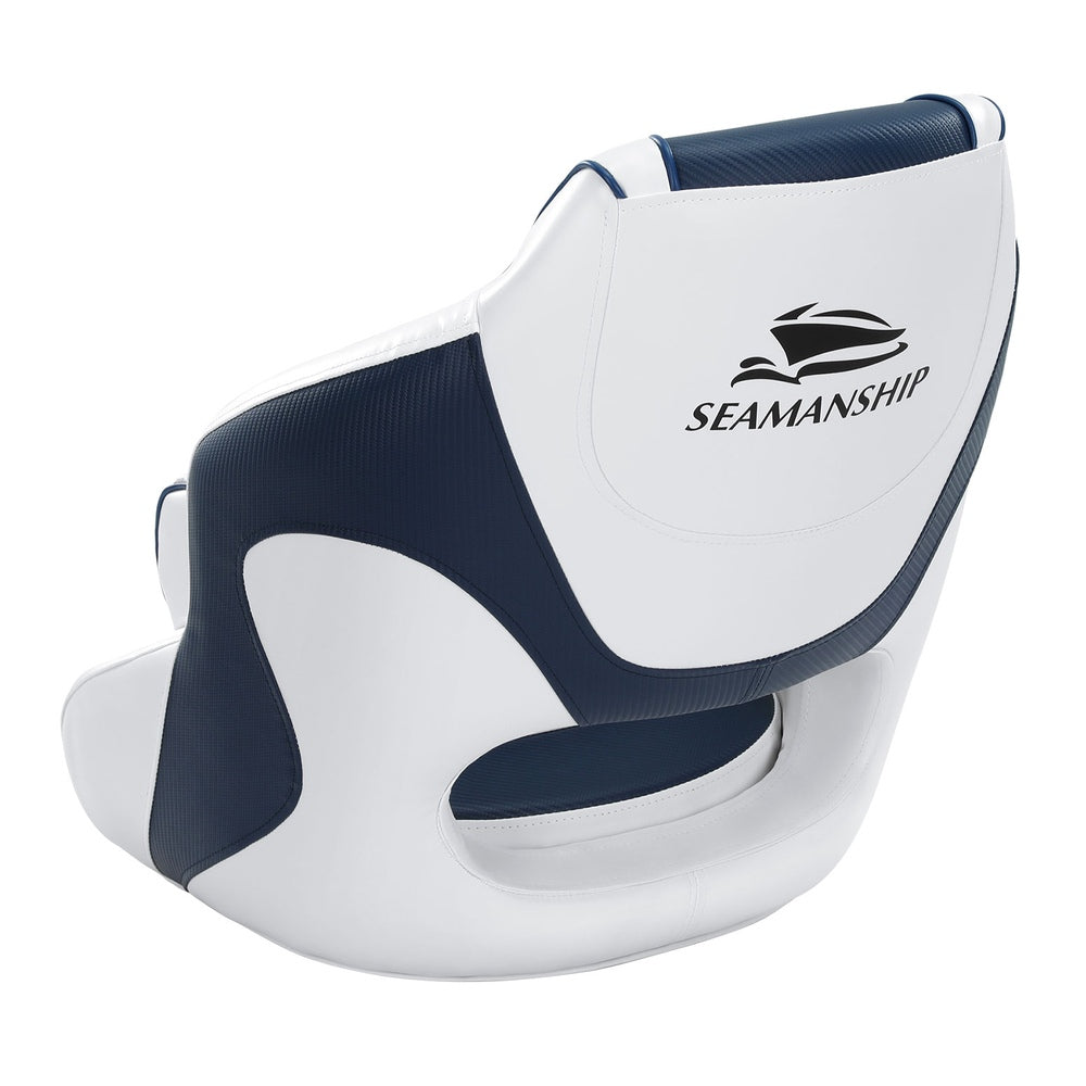 Seamanship Boat Seat Flip-Up Bolster Swivel Blue