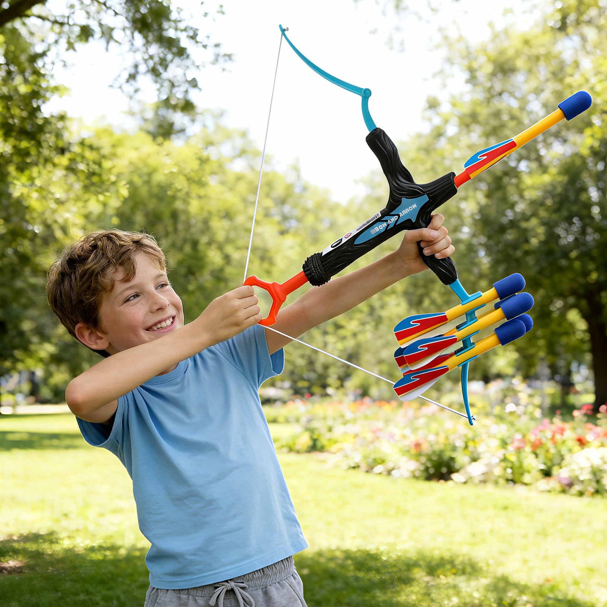 Keezi Kids Bow and Arrow Set with 6 Foam Arrows Outdoor Archery Toy