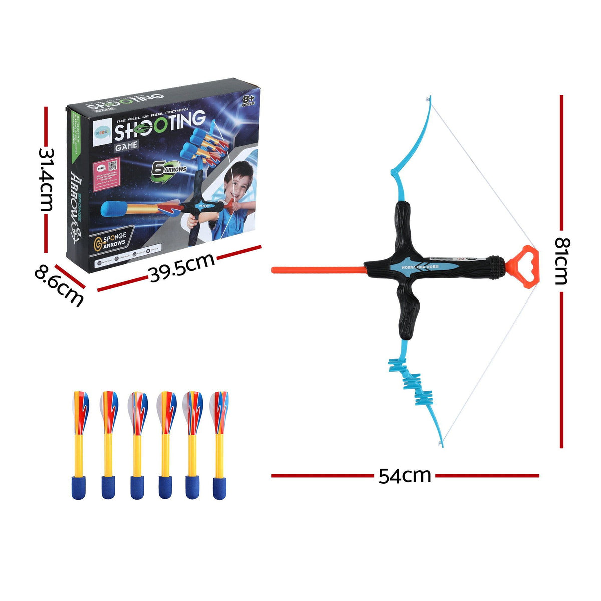 Keezi Kids Bow and Arrow Set with 6 Foam Arrows Outdoor Archery Toy
