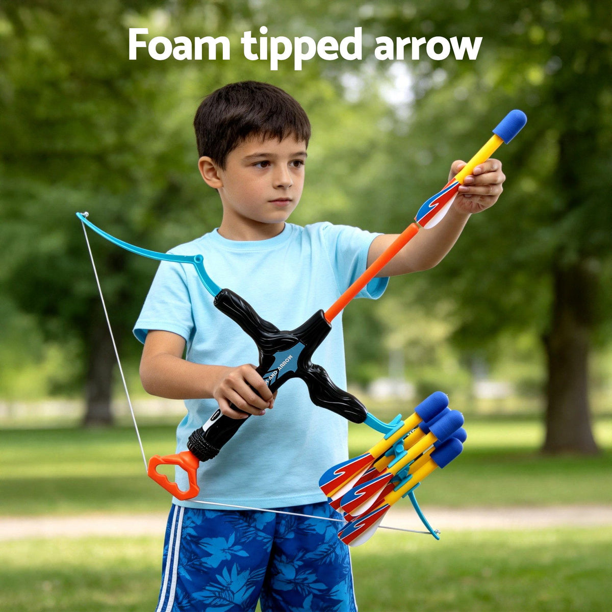 Keezi Kids Bow and Arrow Set with 6 Foam Arrows Outdoor Archery Toy