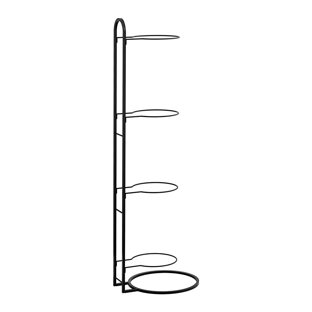 Everfit 4-Tier Ball Storage Rack Black Sports Equipment Organiser