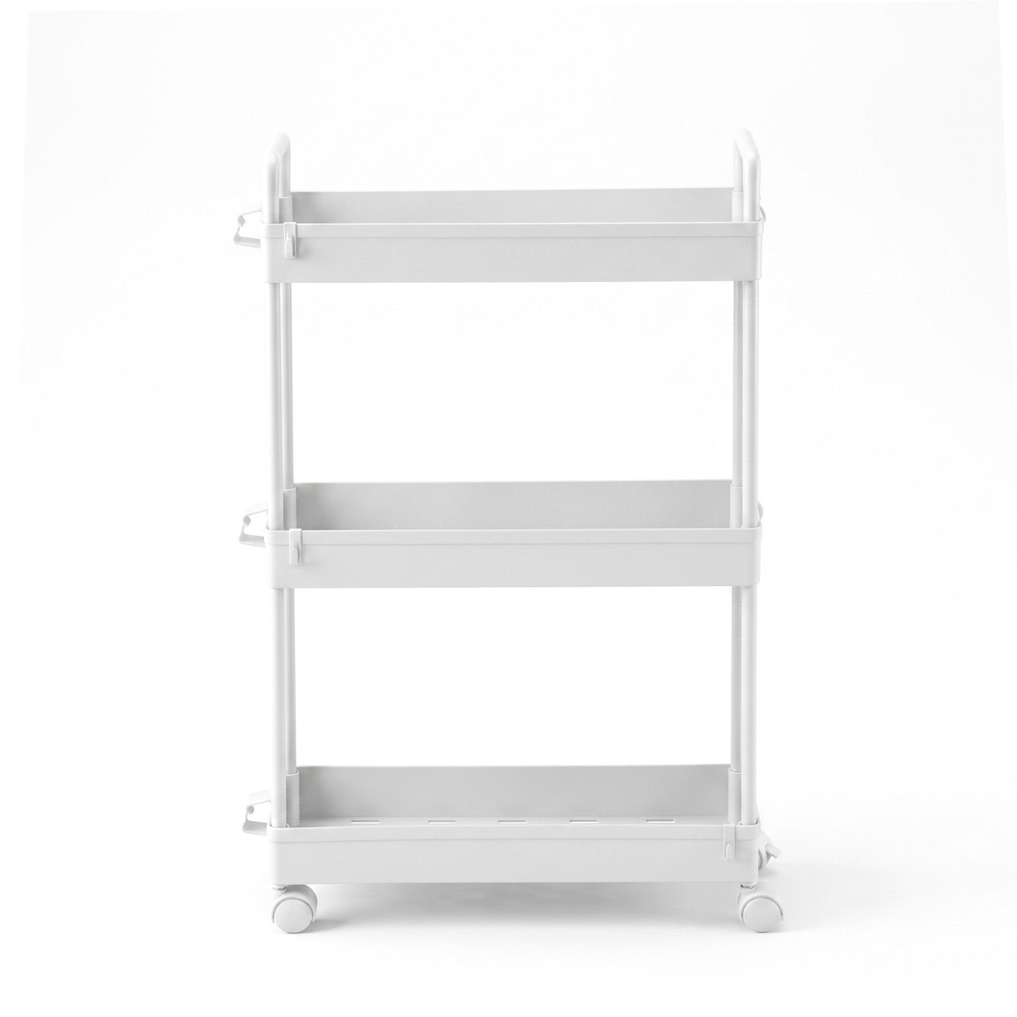 Artiss 3 Tier Slim Storage Trolley Narrow Utility Organiser Rack White