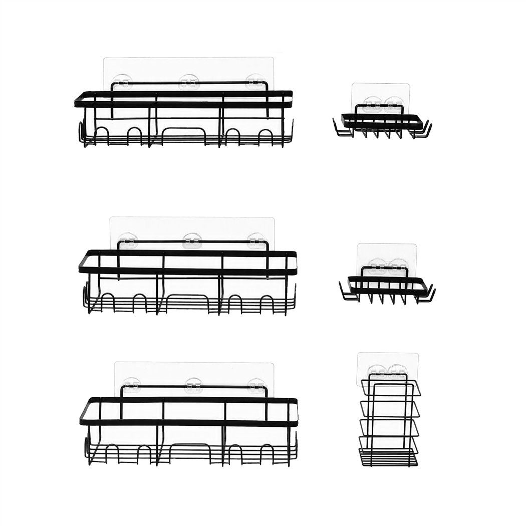 Artiss Shower Caddy Metal Bathroom Organiser Rust Resistant 6 Pack
