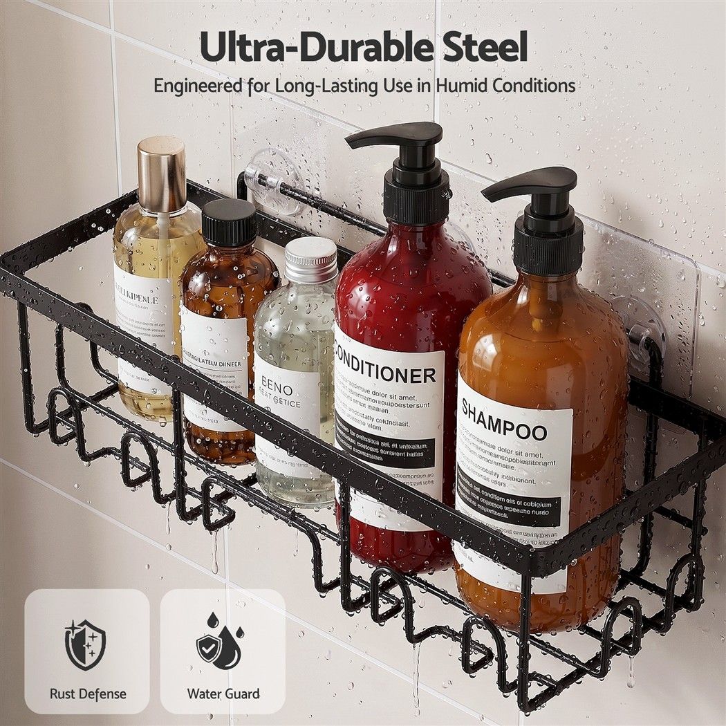 Artiss Shower Caddy Metal Bathroom Organiser Rust Resistant 6 Pack